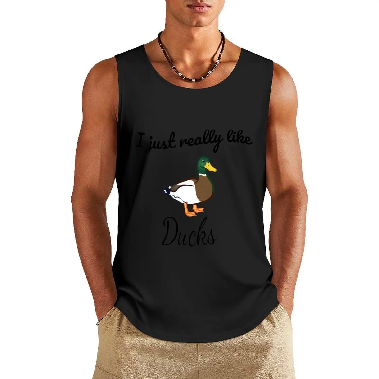 

I just really like Ducks Tank Top Bodybuilding clothing man quick-drying t-shirt Men's gym clothing Man summer clothes