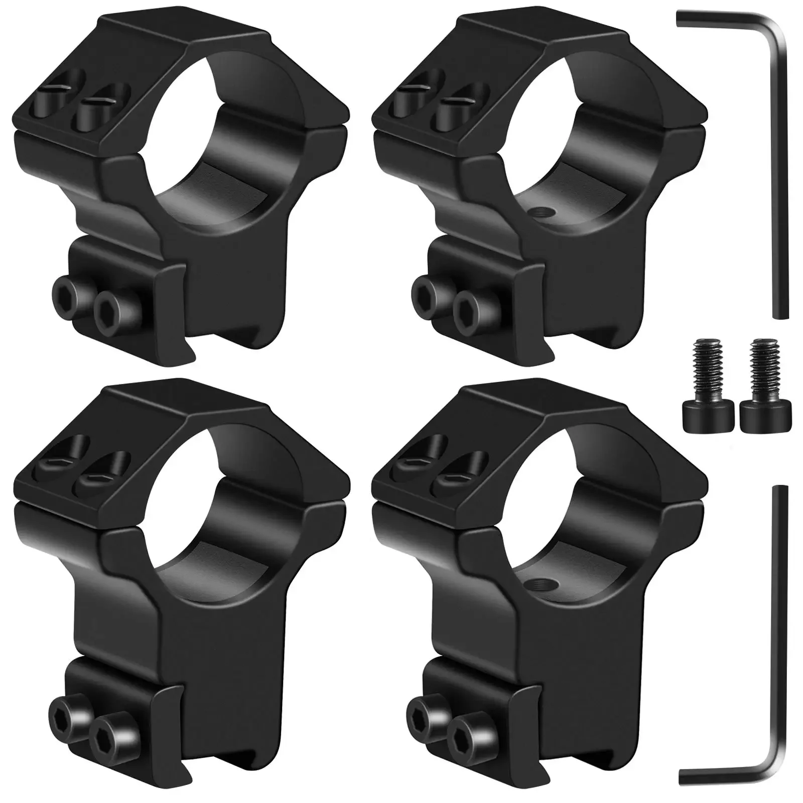 2pcs Tactical 25.4mm 30mm Riflescope Ring Mount Flashlight Base Mount High/Low Profile For 11mm Dovetail Rail Hunting Accessory