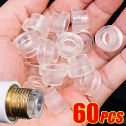 20/60pcs Faucet Threaded Pipe Clear Plugs Leak-proof Sealing Gaskets Plastic Washer Triangle Valve Buckles Prevent Dripping Ring