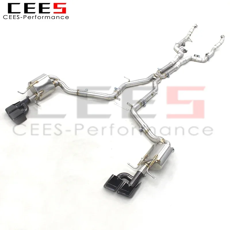 CEES Catback Exhaust Downpipe Pipes For Mercedes-Benz CLS63 AMG 2007-2017 Stainless Steel Exhaust Pipe System Muffler Escape