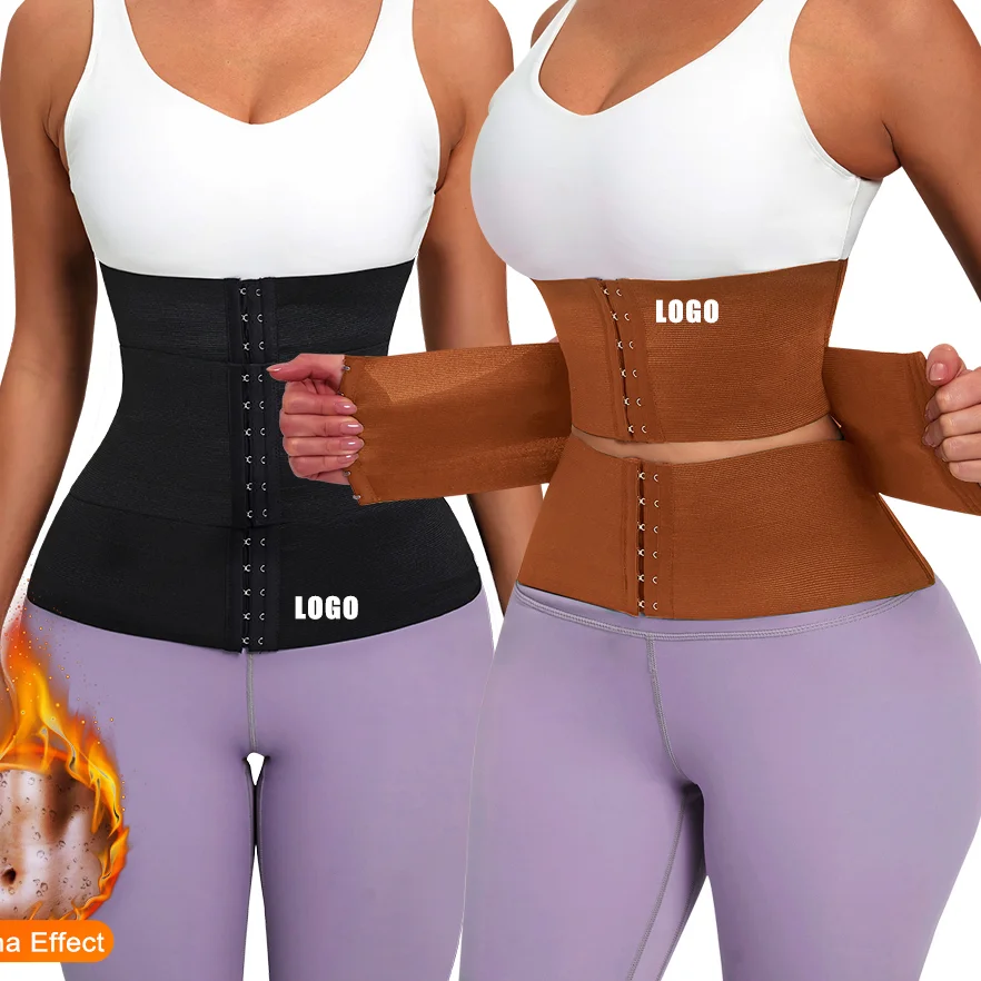 

MISTHIN Latex Waist Trainer Double Belt Corset For Women Adjustable Corset Belly Reducing Fajas Girdle Firm Shaper