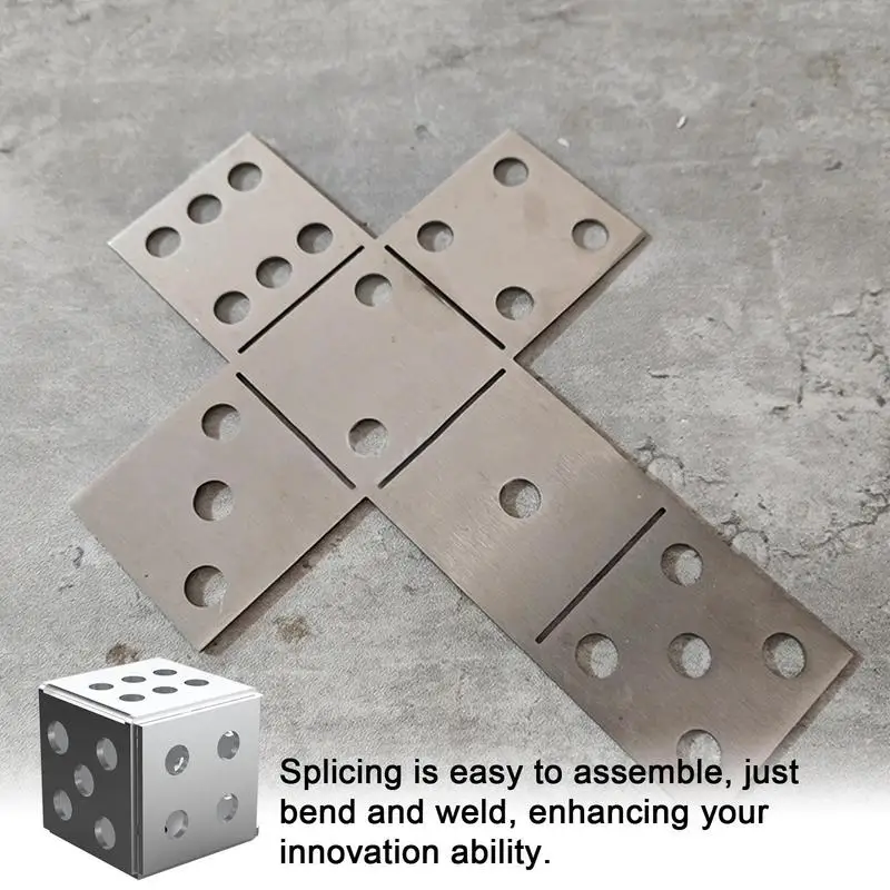 Dice Welding Kit Welding Plate DIY Cube Welding Practice Dice DIY Welding Practice Kit Steel Welding Practice Plates For Welders