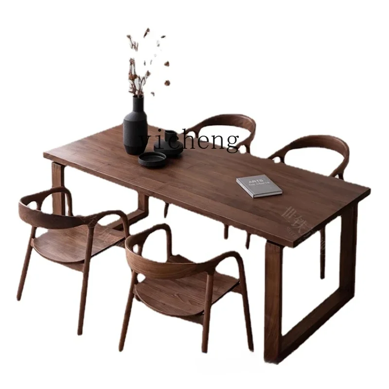 u10 Solid Wood Desk Home Desk Rectangular Study Children Learning Writing Desk Living Room Dining Table