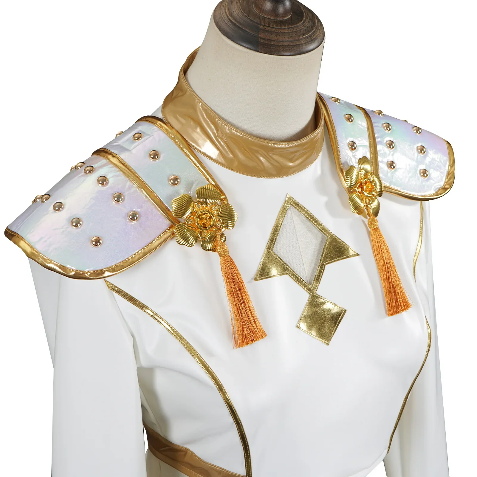 KPop Demon Hunters niños Rumi Zoey Mira Cosplay disfraz con purpurina uniforme blanco conjunto Huntrix traje para niñas Halloween juego de rol