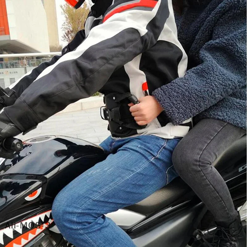【S】Motorcycle Scooters Safety Belt Back Seat Passenger Grip Grab Handle Non-Slip Strap Universal Motorcycle Seat Strap For Kids