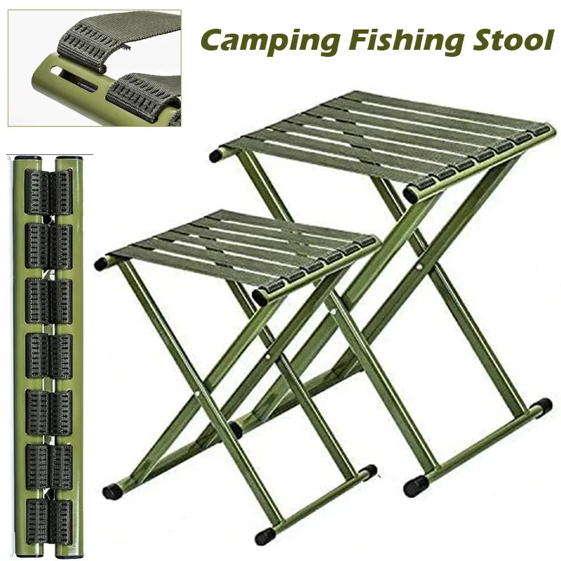 Super Strong Portable Folding Stool Camping Stool Duty Outdoor Folding Chair Hold Up 450LBS forHiking Fishing camping traveling