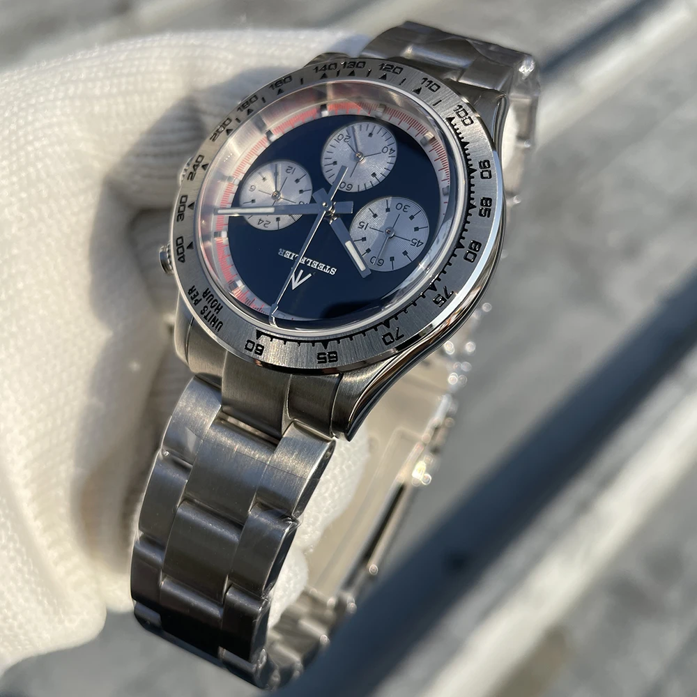 STEELFLIER 공식 SF733 럭셔리 쿼츠 손목시계, VK63 무브먼트, BGW9 발광 200M 방수 시계, 신상