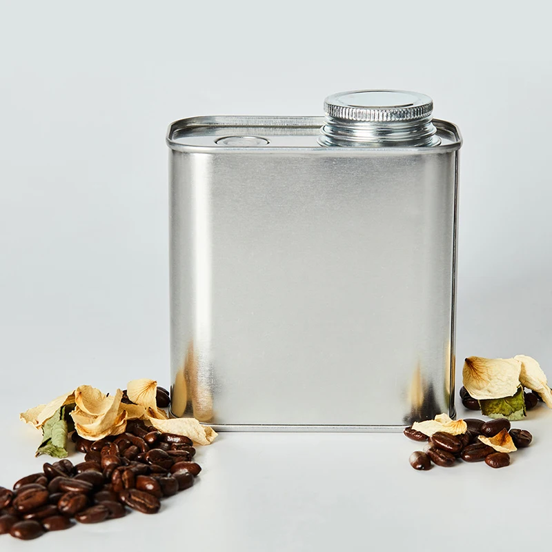 Tinplate Coffee Bean Storage Tank Coffee Powder Sealed Tank One-way Valve Exhaust Portable Bean Storage Tank