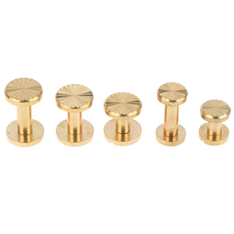 

10 шт. винтов-шпилек из цельной латуни, крепежные элементы для фотоальбомов, изделий из кожи, ремней или кошельков