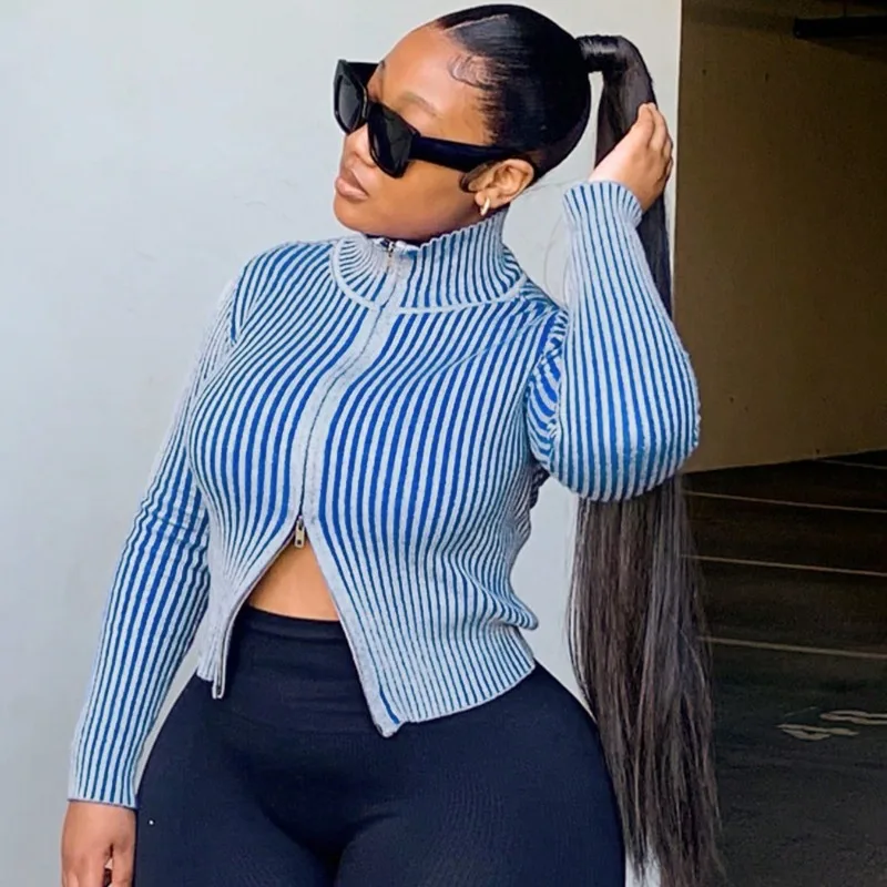 

KEXU вязаный кардиган женский 2200, осень-зима, новый тонкий свитер на молнии, куртка