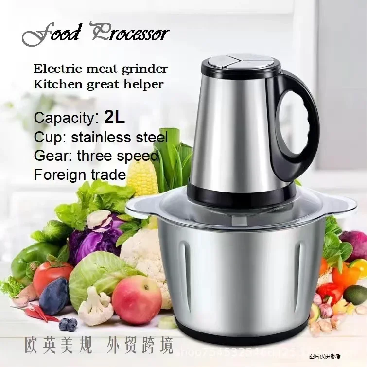 Meat Grinder Food Processor High Capacity Stainless Steel Meat Grinder Kitchen High Speed Chopper Meat Grinder