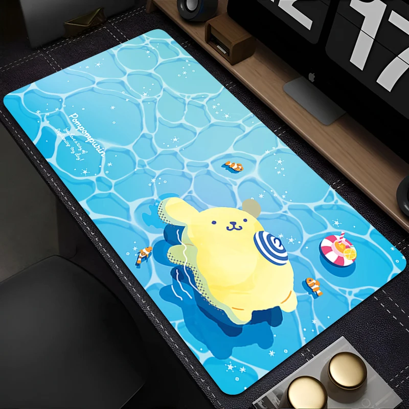 

Mouse Pad Laptop Kawaii Yellow Dog Sea Keyboard Rug PC P-pompompurin Cartoon Mousepad Anime Gaming Accessories Extended Desk Mat