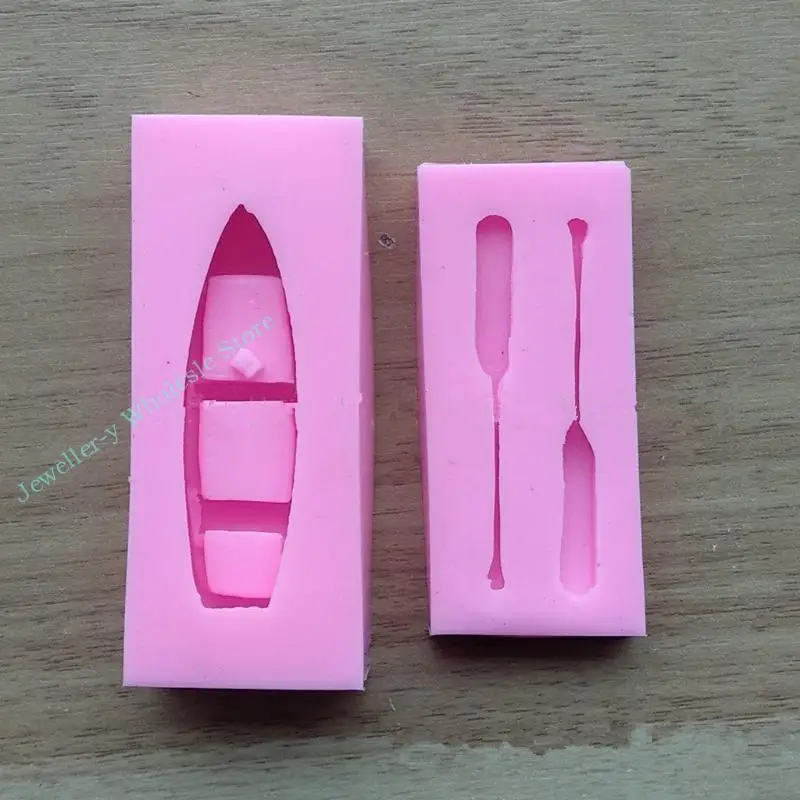 

R7UF Ship Boat Oar Silicone Mold DIY Pendant Resin Jewelry Making Tools Resin Epoxy Mold For Keychain Earring Handmade Crafts