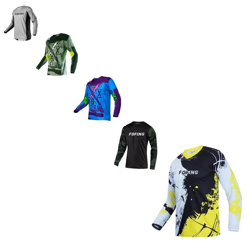 Sport Apparel Motocross MX Enduro Long Sleeve Printed Top Off Road MTB Downhill Racing Jersey For Motorcycle Dirt Bike ATV