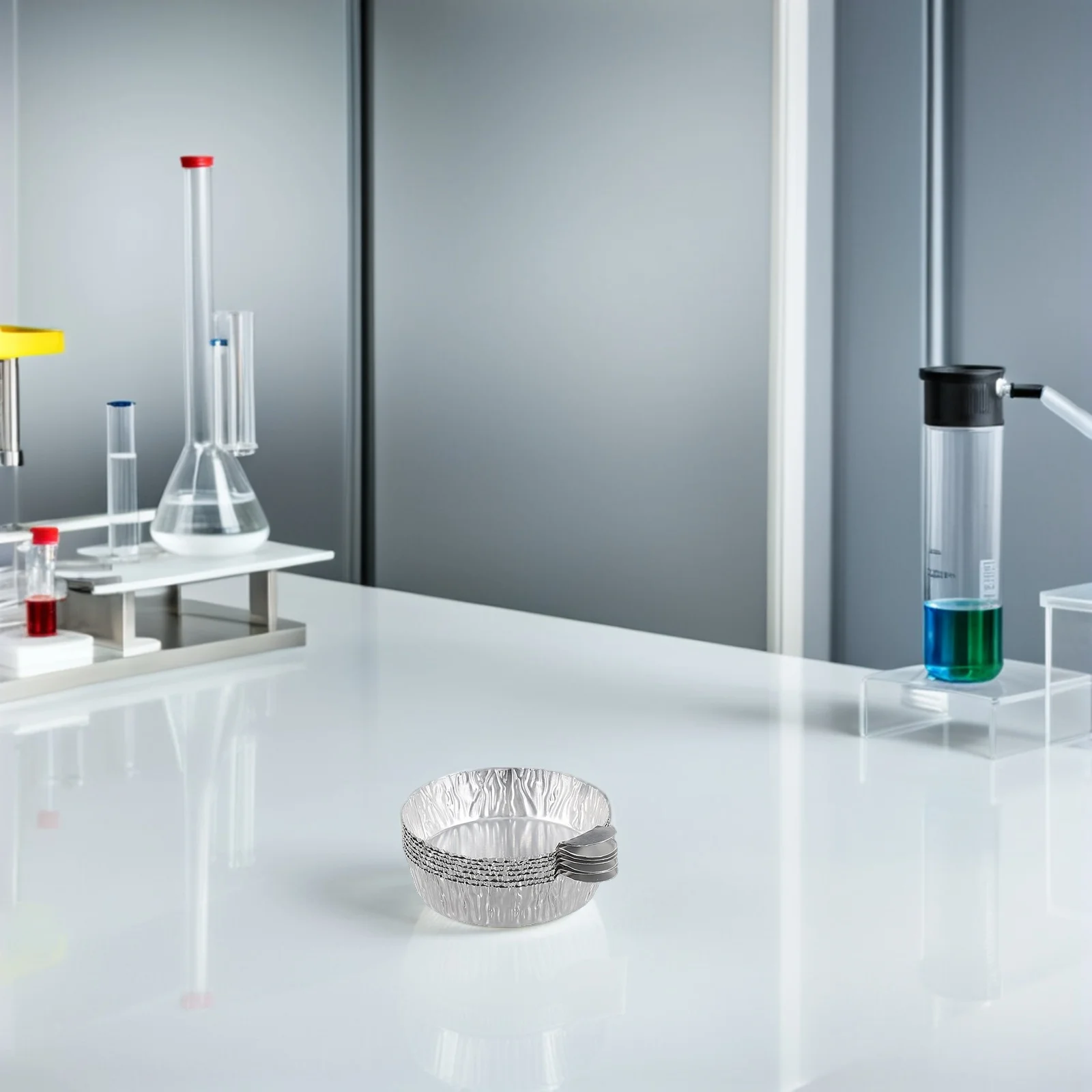 

50pcs Aluminum Foil Weighing Dishes High Temperature Resistant Laboratory Equipment Sample Trays Dry Containers