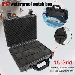 15 Slot Plastic Watch Case Portable Waterproof Watch Case Is Used To Store Watches Tool Box Plastic Toolbox Display Storage Box