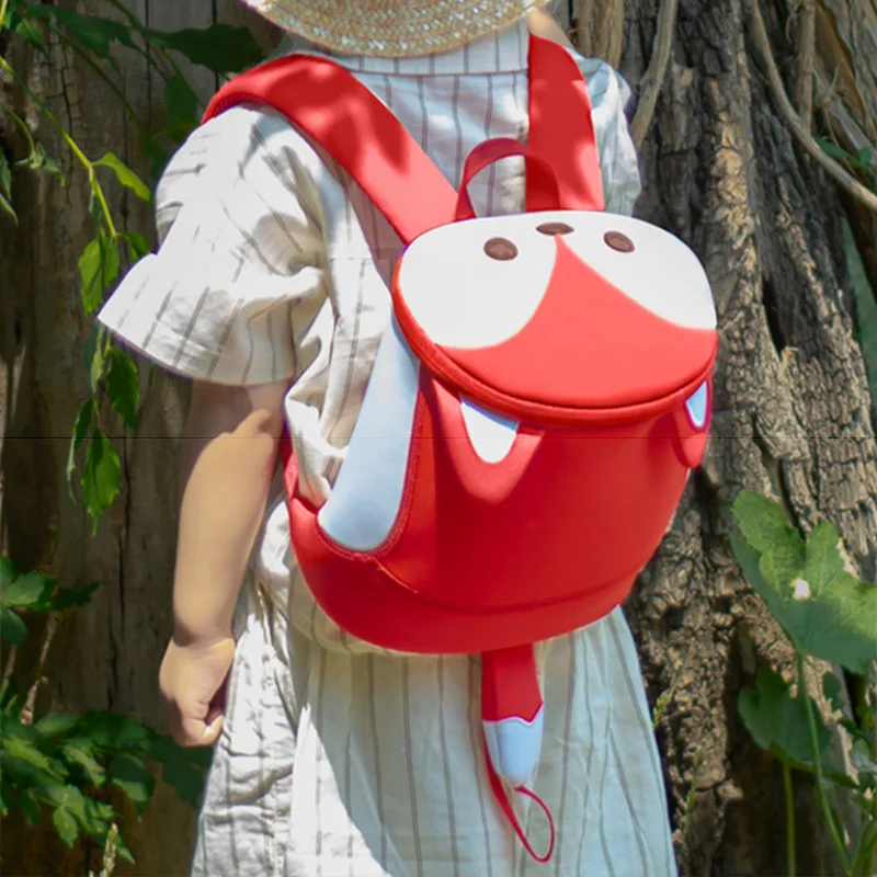 Saco de escola bonito Red Fox para crianças, mochila anti-perdida, Kawaii Pack, jardim de infância Kids, Girls, Boys, Toddler