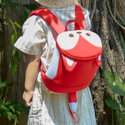 Sac à Dos Anti-Perte à Motif de Renard Rouge pour Enfant Fille et Garçon, Cartable d'École, Maternelle, Kawaii