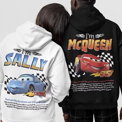 Sally I'm Lightning Cars Mcqueen Bluza z kapturem dla mężczyzn Bluza damska Moda Graficzne bluzy z kieszeniami Koszule z długim rękawem