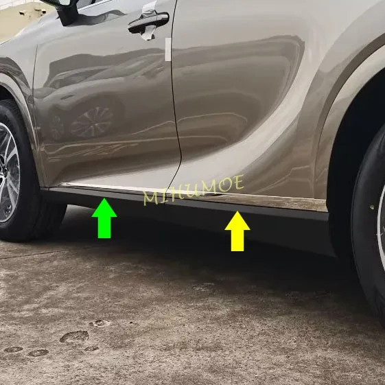 For Lexus RX 350 350h 450h+ 500h 2023 2024 2025 Stainless Steel Door Body Side Molding Trims Strips Accessories