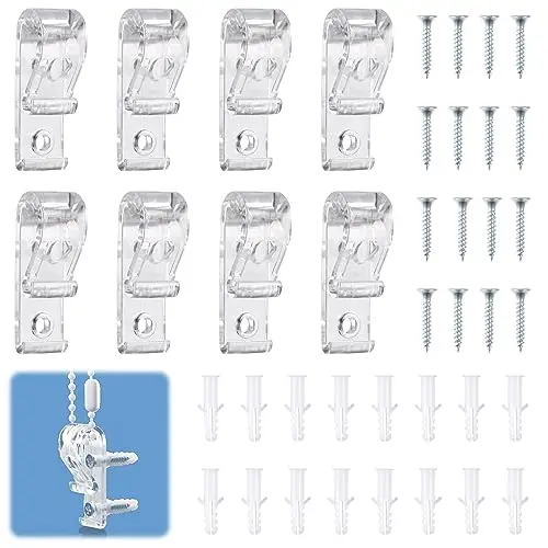 8pcs/set Child Safe Blind Clips With Screws Device Blinds Roller Safety Chain Cord Curtain Chain Hook Vertical Clip