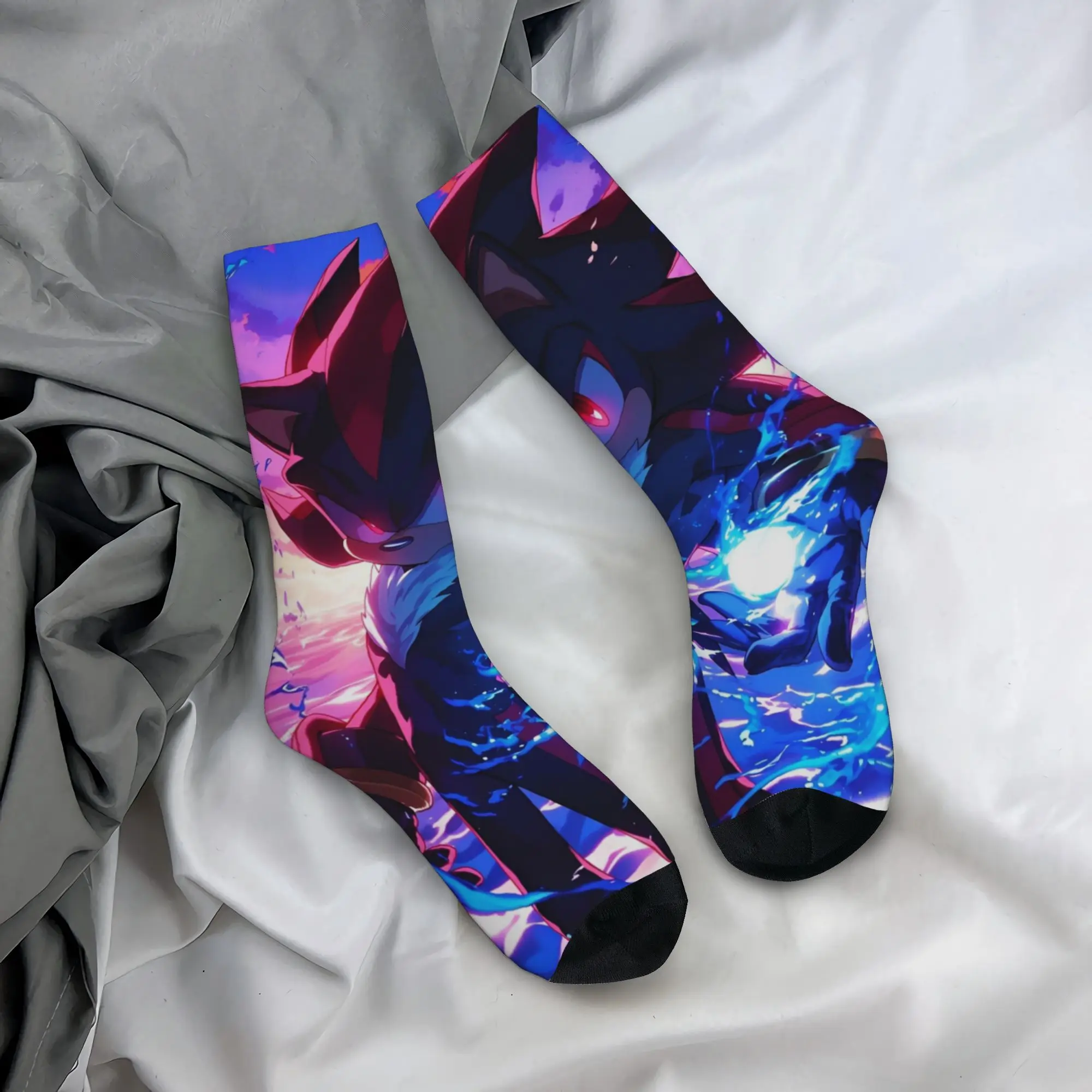Autumn Winter Cool Men's Women's S-Shadow The Hedgehogs Socks  Breathable Crew Socks