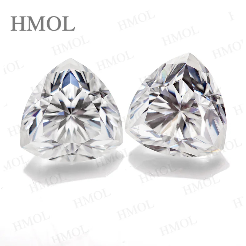 

Moissanite Loose Stone Fat Trillion Shape D Color VVS1 Clarity Handcraft Jewellery Supplies All Match Jewelry Fittings With GRA