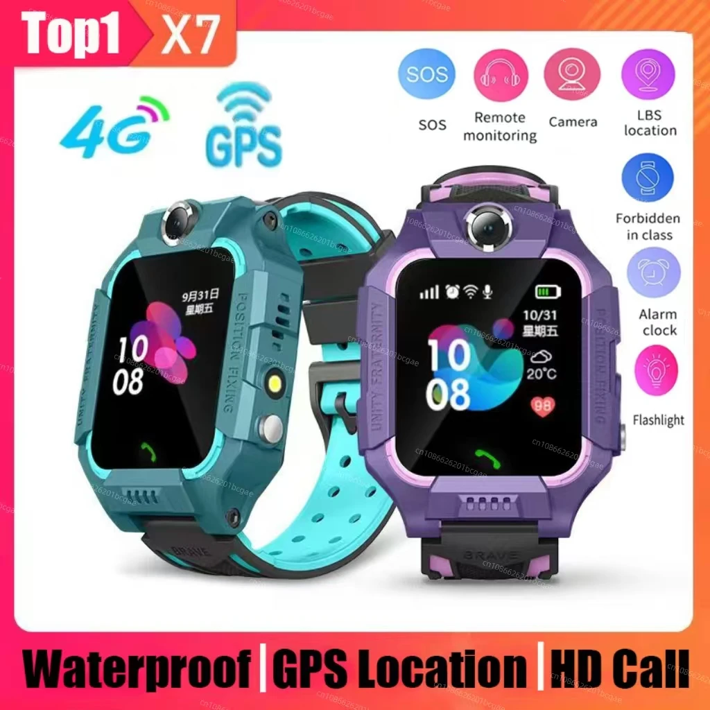 Kids 4G Smart Watch SOS GPS Location Sim Card Call Child SmartWatch Camera Waterproof Watch Gift For IOS Android 2025 Hot New