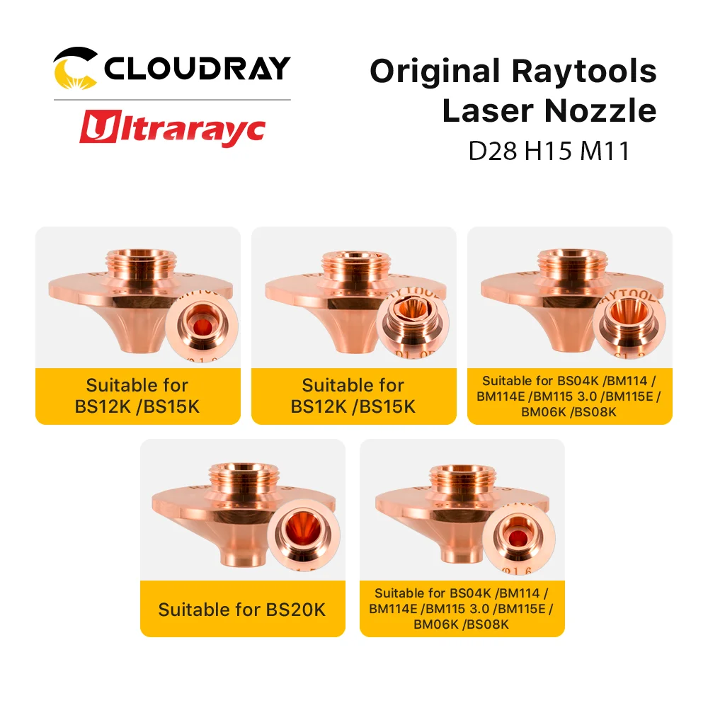 Oryginalna dysza laserowa Raytools Dia.28mm H15 M11 kaliber 1.2 do 1.8mm sześciokątny dla MS dysza tnąca laserowy dla BS04K BM114