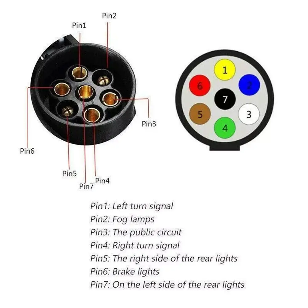 European 13 to 7 Pin Trailer Adapter Connector Plug Convert Mini Towing Socket Wiring Harness Truck RV Parts Dropshipping