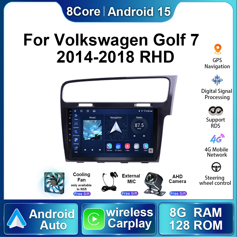 

Car Radio Android 15 Autoradio For VW Volkswagen Golf 7 RHD 2014-2018 Multimedia Players Stereo Wireless Carplay Navigation GPS