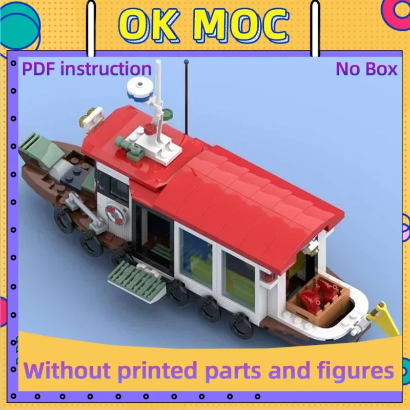 

MOC Building Blocks Ship Model Small Mail Boat Modular Street View Model DIY Assembly Bricks Children Toys Christmas Gifts
