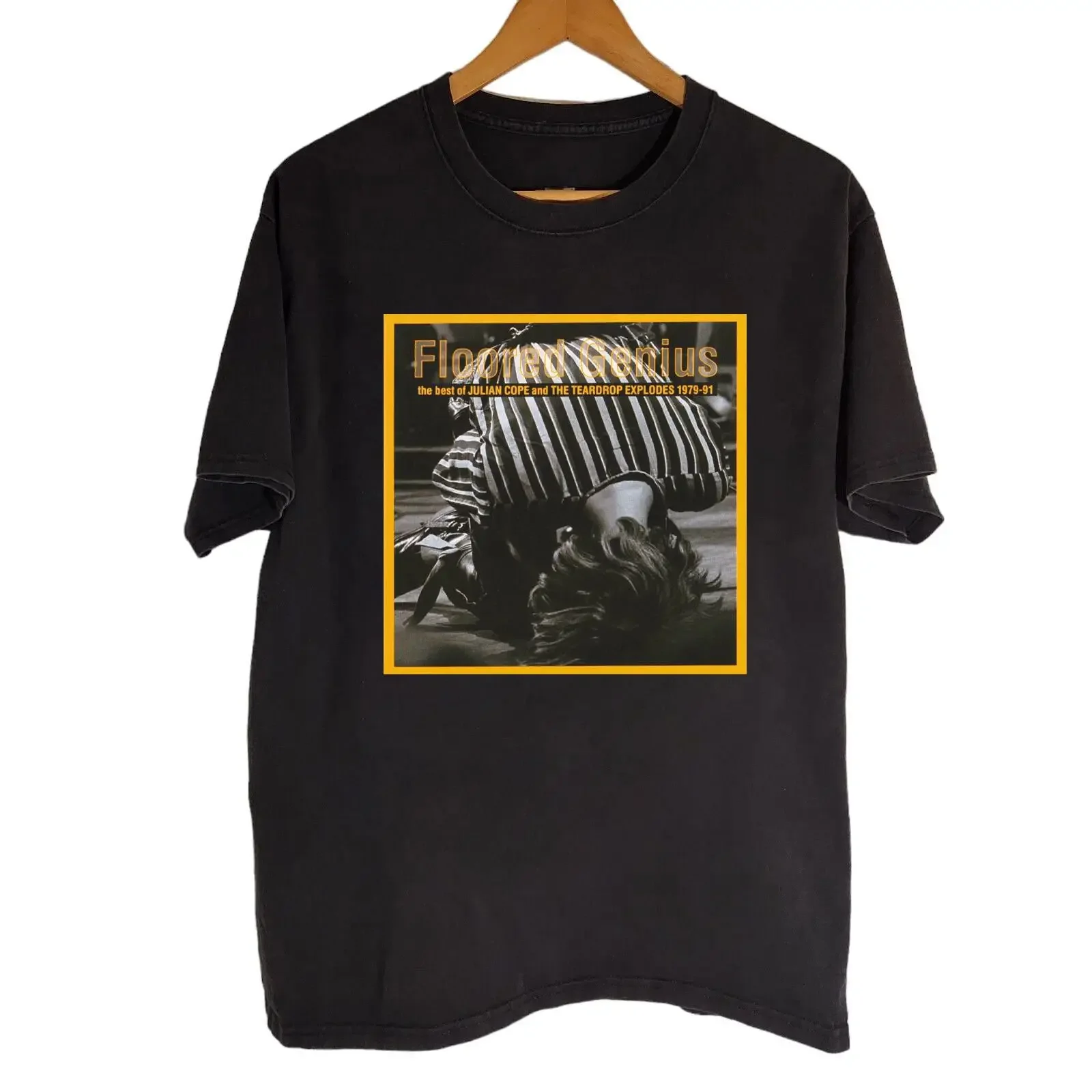Julian Cope Black Cotton T Shirt Full Size S 5XL CS345 vintage Washed Top For Everyday Wear Versatile graphic Casual Slightly