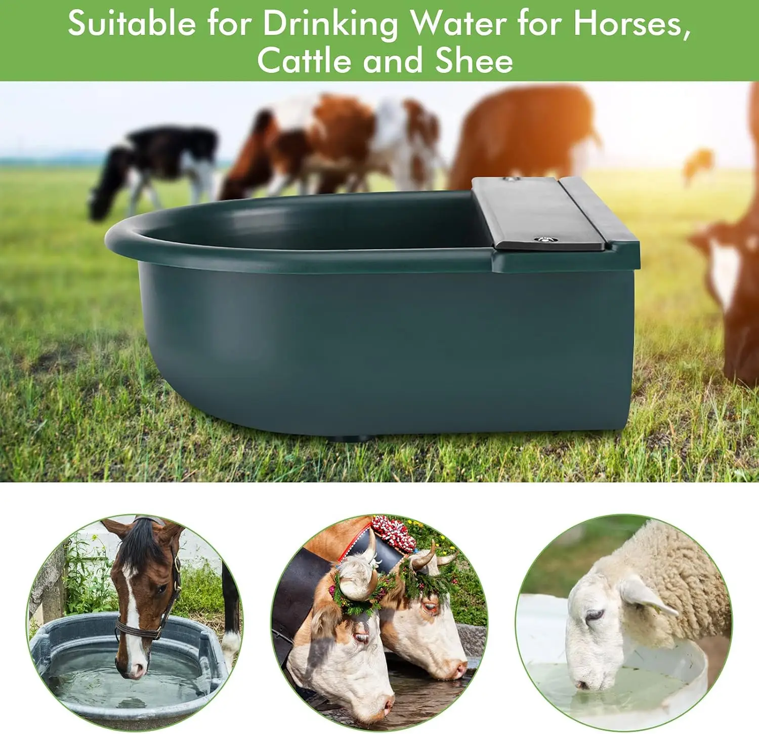 

4L Automatic Pet Water Dispenser for Dogs Cats Goats Cattle Horses Pigs Large Capacity Livestock Drinking Fountain