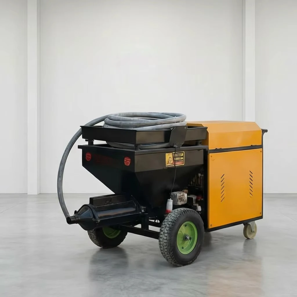Mortar Spraying Machine Cement Sprayer Shotcrete Gun Diesel 12HP 100L Hopper Multifunctional for Slope Protection Fireproof