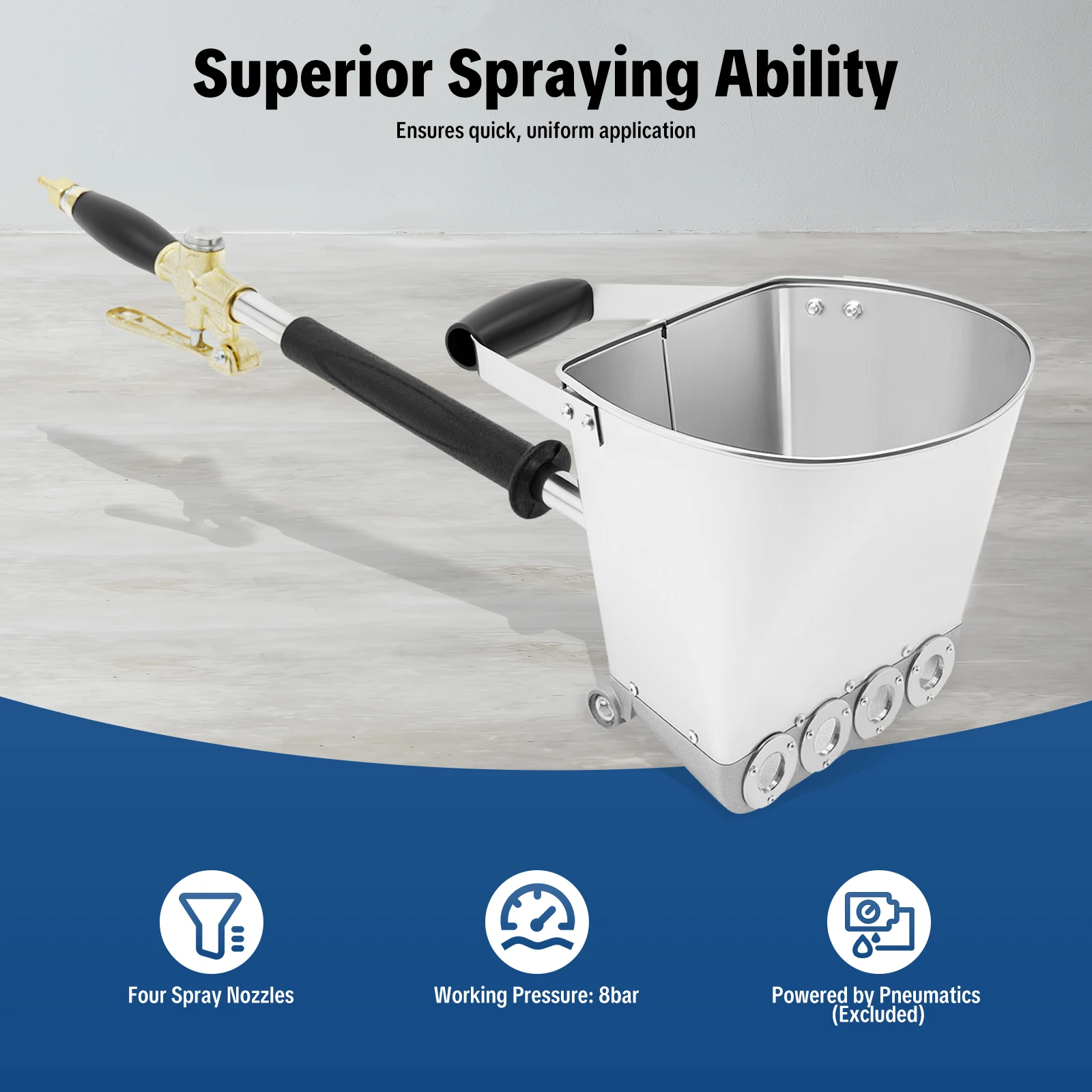 

Пистолет-распылитель 3,5 л с 4 отверстиями для распыления, пневматический пистолет-распылитель для цементного раствора, пистолет-распылитель для строительства