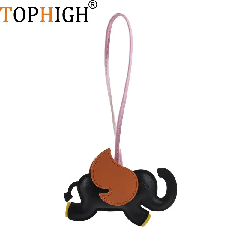 TOPHIGH Customize Made Flying Elephant  Keychain  For Women Backpack Hot Sell Pendant Animal Women Bag Charm Hanging Car Tassel