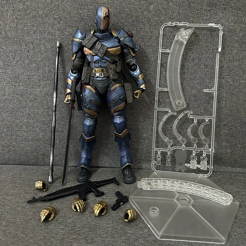 Play Arts Kai Deathstroke Action Figure Play Art 1/6e schaal karakter Batman Figuras Collectable Model Toys Verjaardagscadeautjes 24cm