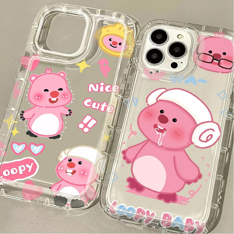 Lovely Cartoon L-Loopy Case For Xiaomi Redmi Note 12 13 Pro Plus 5G 4G 11S 12S 11 10 10S 9 9S 8 Pro 12C 10C Silicone Clear Cover