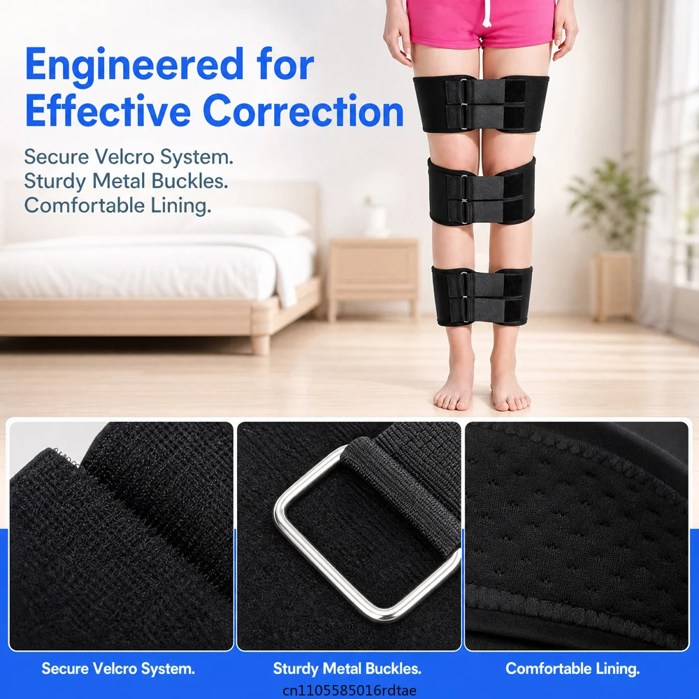 3Pcs Adjustable O/X Leg Correction Straps, Flexible Leg Correction Belts, Leg Correction Belts for O-type & X-type Legs
