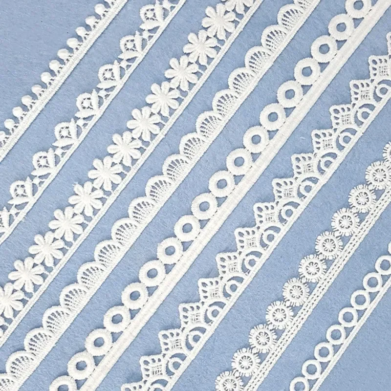 10 Yards  DIY Clothing Accessories Embossed Flower Lace Ribbon Tape Wedding Dress Decoration Sewing Apparel Applique  Navidad