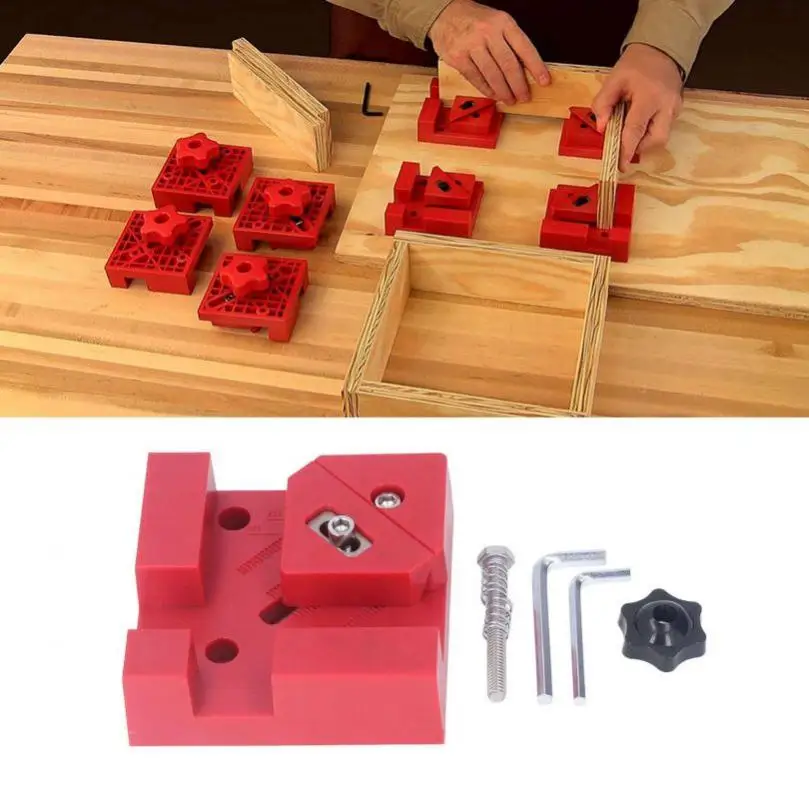 90 Degree Woodworking Right Angle Clip Adjustable Woodworking Plastic Spring Clips for Picture Frame Drawer Woodworking Tools