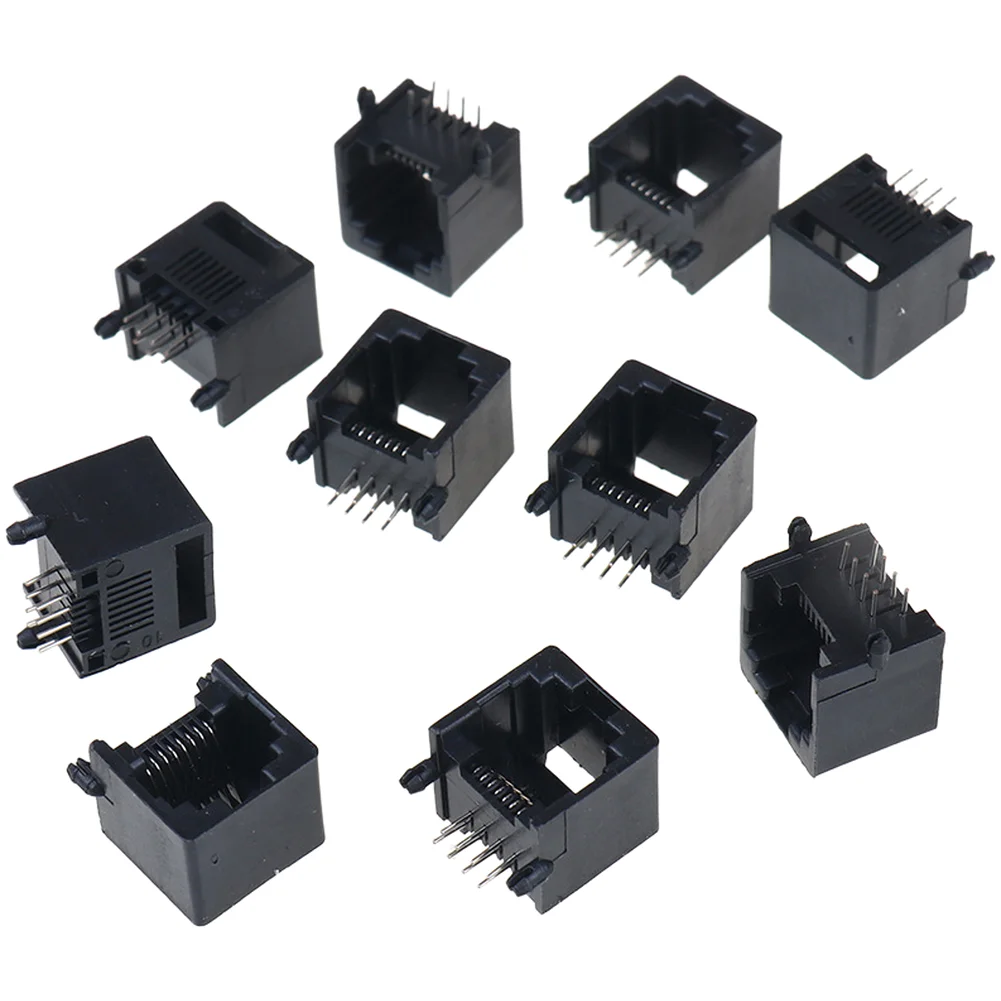 10PCS For 8P8C Female Socket for RJ45 Connectivity Used in Network Interface Cards and Embedded Communication Modules