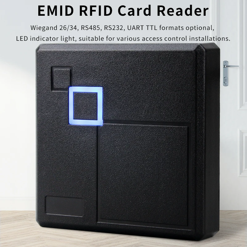 Waterproof NFC RFID Card Reader,13.56Mhz IC Access Card Reader,Wiegand26/34,RS232,RS485 Formats,Suitable For Door Access Control