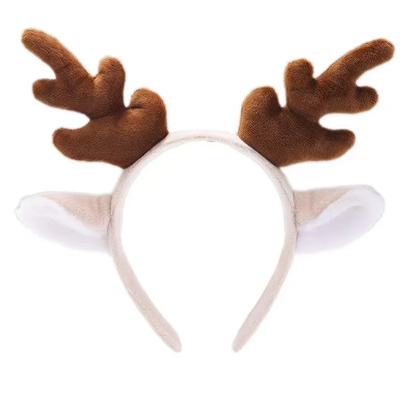 1 Piece of Christmas Plush Headband, Festive Atmosphere, Christmas Party, Winter Street Style, Cute and Eye-catching