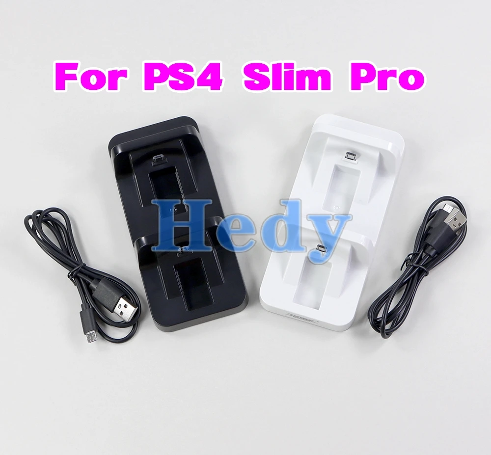 10PCS USB Dual Charge Dock For PS4 Controller Charging Stand Holder For Sony PlayStation 4 Slim Pro Gamepad Controle Charger