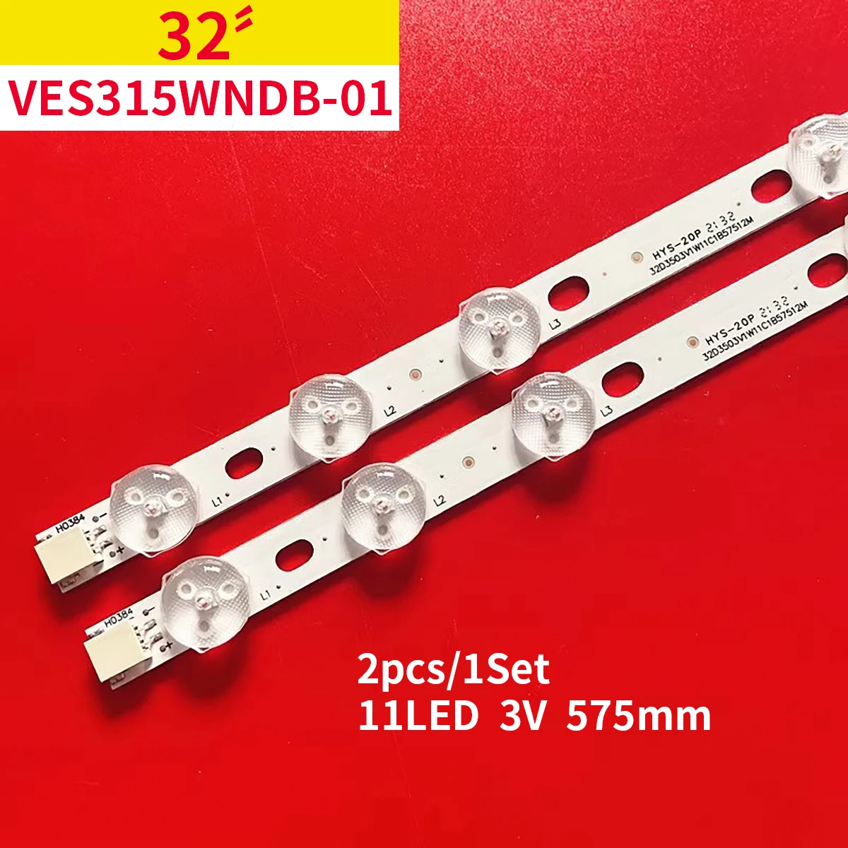 2 szt. 11LED 575mm taśma LED do VESTEL 32D1333DB LED TV LG INNOTEK 32 \