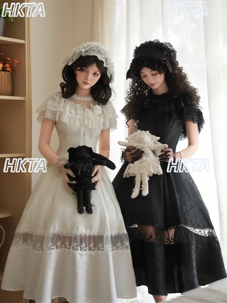 오리지널 레이스 보우 헤어 밴드 패션 다목적 머리 장식 로리타 소녀 작은 항목 다크 고딕 할로윈 헤어 밴드 코스프레 액세서리