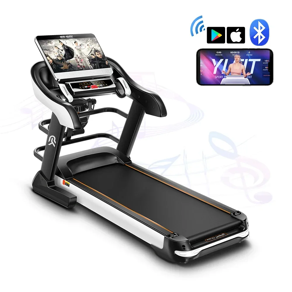 

YPOO OEM Fitness Running Machine Factory Hot Selling Gym Home Electric Motorized Semi Commercial Treadmill with YPOOFIT APP