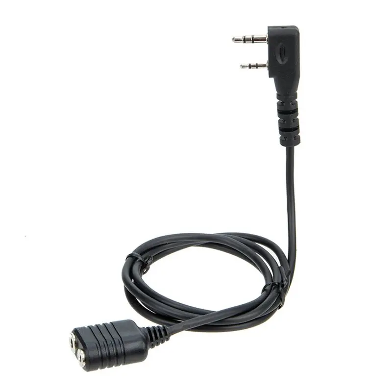 DT24 Speaker Mic Extension Cord 1m 2-Pin K Type for Kenwood for Baofeng 5R 888S Walkie Talkie Replacement Wire